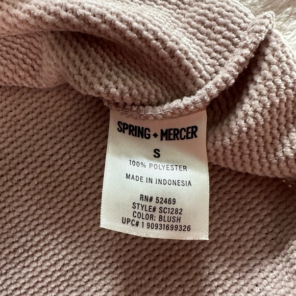 Spring + Mercer Chenille Collared Drawstring Sweater Size Small - Picture 12 of 15